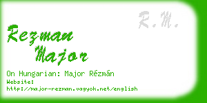 rezman major business card